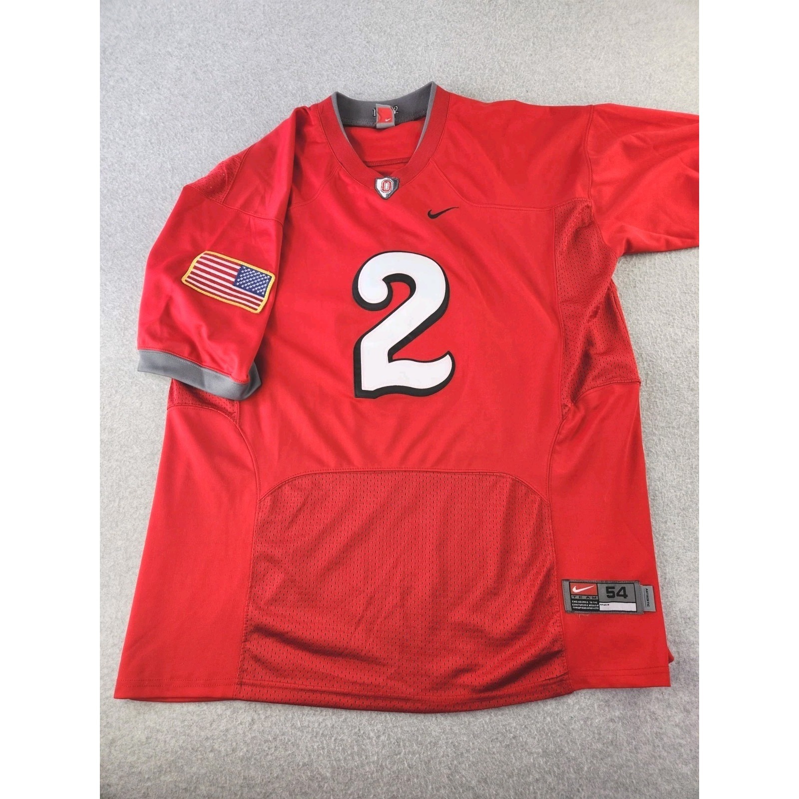Nike Ohio State Buckeyes Throwback 1942 Jersey Osu #2 Usa Flag Football Sz 2xl